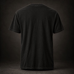 Back of black IFR Icon Tee, plain with no print